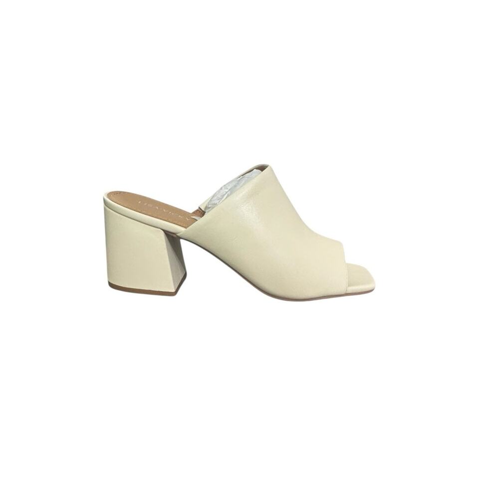 NIB! Lisa Vicky Virtue Sandal Cream Open-Toe Mule Slides - Size 8 - Picture 4 of 10
